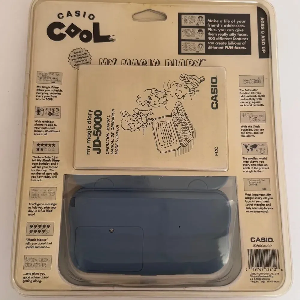 Casio Cool My Magic Diary Electronic Organizer Vintage 90s NEW JD-5000